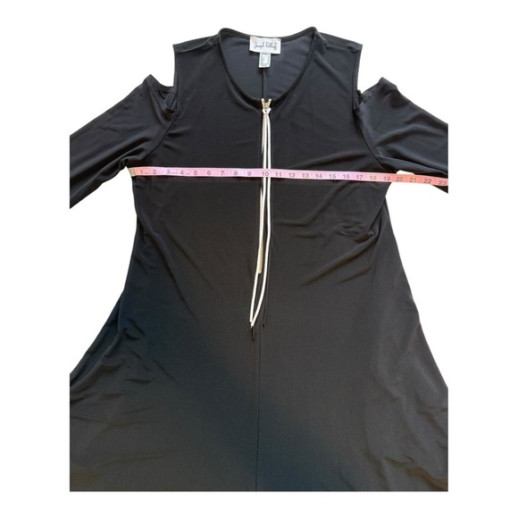 Joseph Ribkoff Harem Drape Cold Shoulder Zip Jumpsuit Stretch - Size 14 - Picture 10 of 15